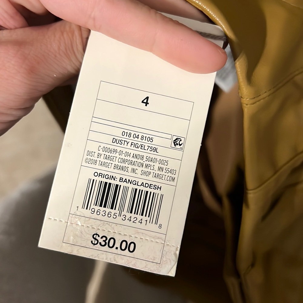 NWT WOMENS A NEW DAY LEATHER LIKE PANTS SIZE 4 - Picture 6 of 6